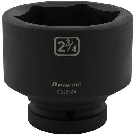 DYNAMIC Tools 2-3/4" X 1" Drive, 6 Point Standard Length, Impact Socket D025384